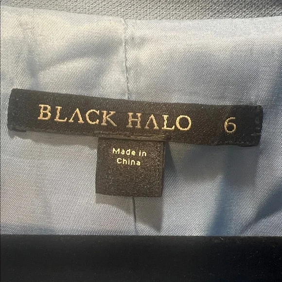 Black Halo Light Blue Blue Hugo Blazer with White Buttons - Picture 3 of 8